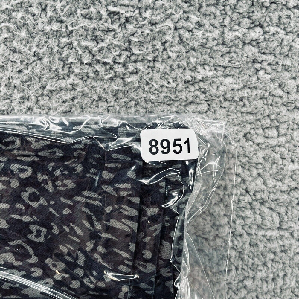 Spanx Leggings Navy Blue Gray Leopard Print Seamless Mid Rise Ankle - Picture 9 of 9
